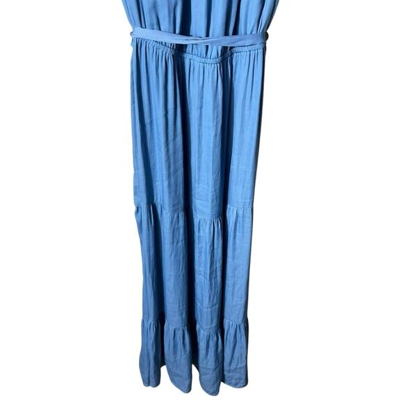 NEW LOFT Ruffle Tiered Midi Dress Size Large - Picture 3 of 9